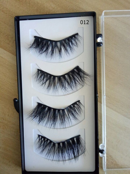 Hot Sale 4 Pcs/Set 3D Magnetic Mink Reusable False Eyelashes Comfortable Soft Natural Individual Thicker Cross Eye Lashes