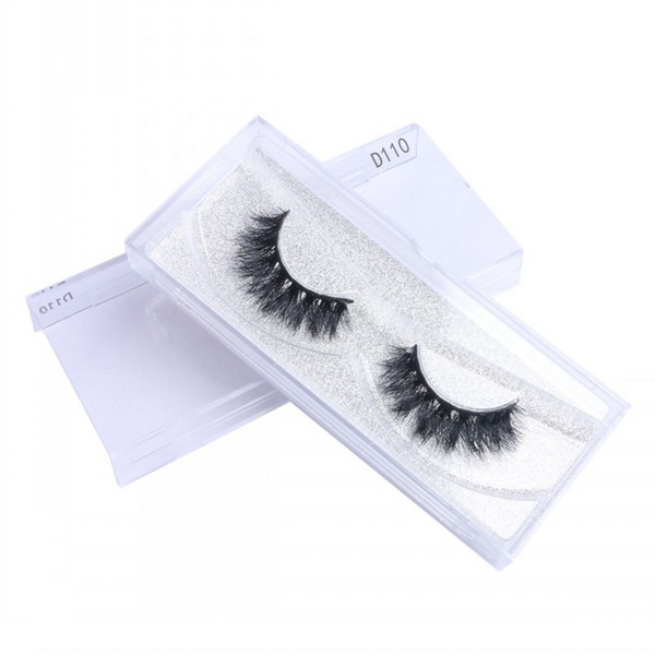 Best Selling Mink Eyelashes 10-16mm 1 Pair Box Acceptable Real Handmade Mink Hair Eyelashes Individual Eyelash Extension