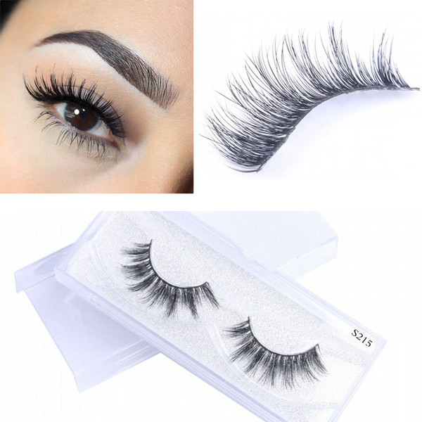 3D Mink Eyelashes 10-16mm 1 Pair Box Natural Black Thick False Lashes 100% Handmade Mink Hair Eyelashes