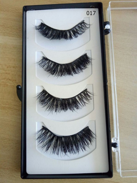 Two Magnet 3D Magnetic False Eyelashes 100% Handmade Natural Long Thick 4 Pcs/Set Mink Eyelash Extensions