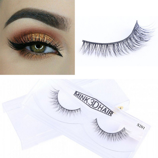 Natural False Eyelashes 100% Thick Real Mink Hair Eyelashes Full Strip eyeLashes Extensions for Beauty Makeup