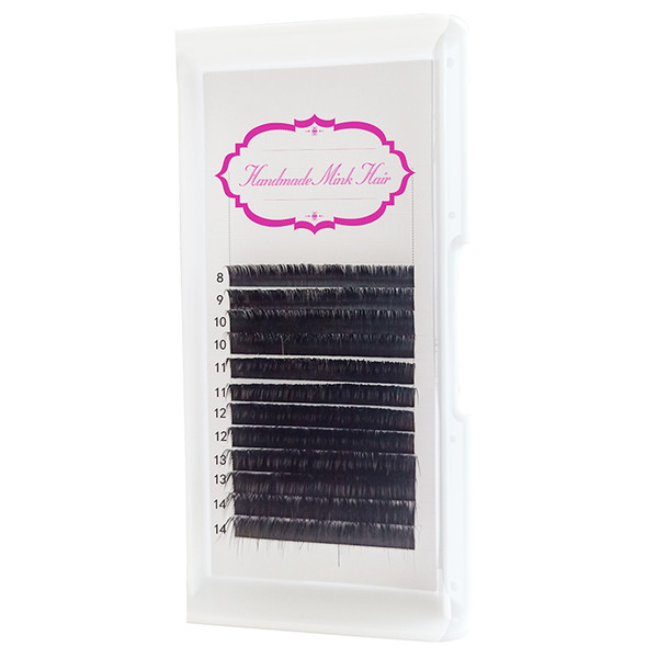 Hot Selling 12 Rows/ Tray Mink Eyelash Extensions 100% Handmade Natural Long Soft Individual False Eyelashes