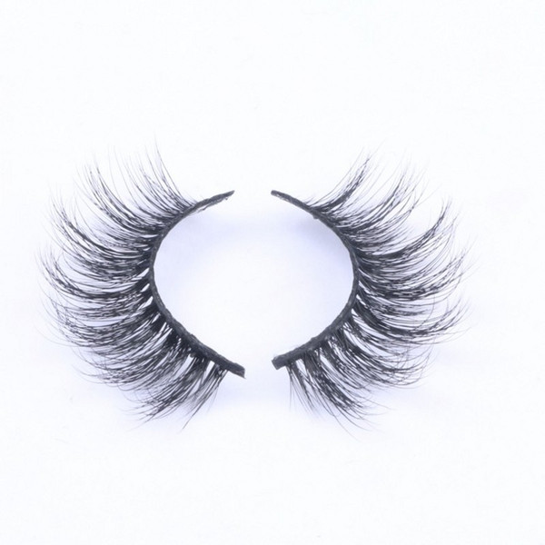 100% 3D Mink Cross False Eyelashes 100% Handmade Mink Hair Lashes Natural Long Black Eyelash Extensions Full Strip Lashes