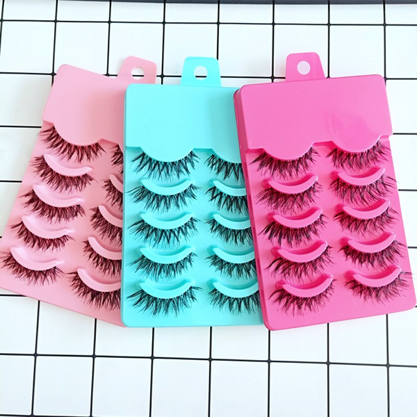 Newest Styles 5 Pair False Eyelashes Handmade Full Strip Lashes Natural Soft Thick Eyelashes For Beauty Makeup