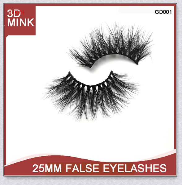 The goddess of love 3D mink hair eyelashes fluffy mink lashes 25mm long lashes thick eyebrows and big eyes Natural crossing