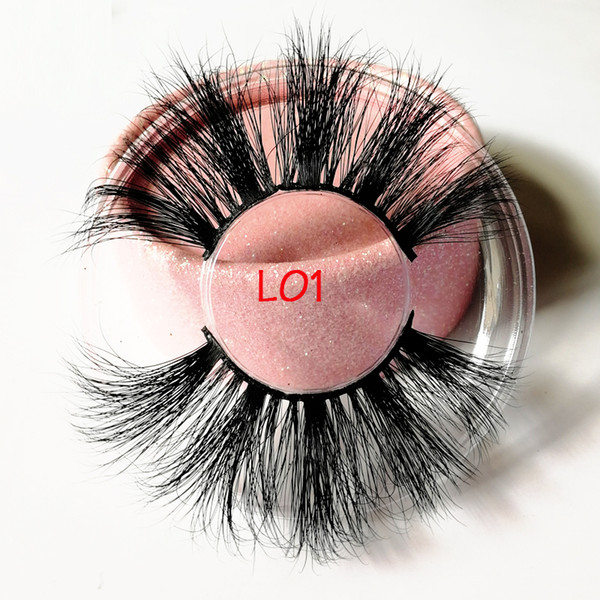 5D real mink 25mm lashes extra length mink eyelashes Big dramatic luxury mink strip custom packaging paper box 11