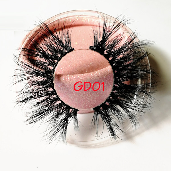 25mm 3D Faux Mink Eyelashes Thick False Eyelash Criss-cross Strands Cruelty Free High Volume Mink Lashes Dropshipping 11