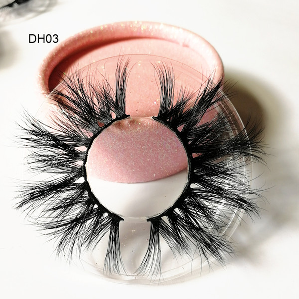 lot Eyelashes 25mm Lashes Crisscross Cruelty Free Full Volume 3D Mink Lashes Soft Dramatic False Eyelash rzesy 11