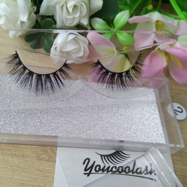 3D Mink Eyelashes with Customized boxes Fake EyeLashes Black Full Strip Lashes Mink 3D Lashes 50pairs