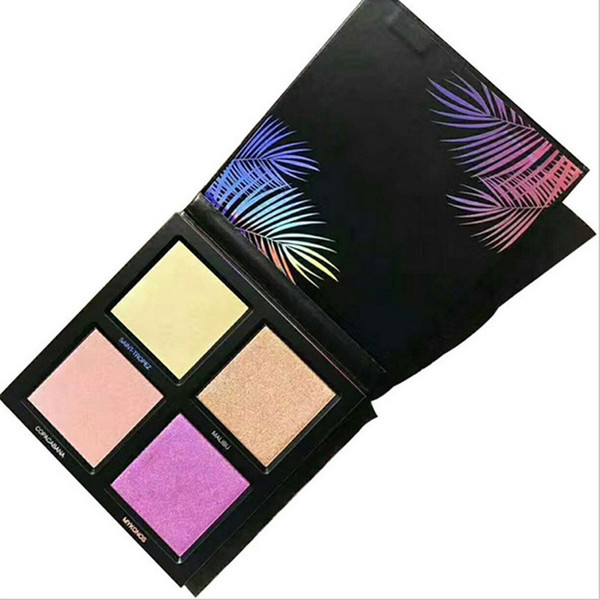 HOT Makeup Summer Solstice Highlighter Palette 3D Highlighter Palette 4 Colors Professional Bronzers & Highlighters Free Shipping