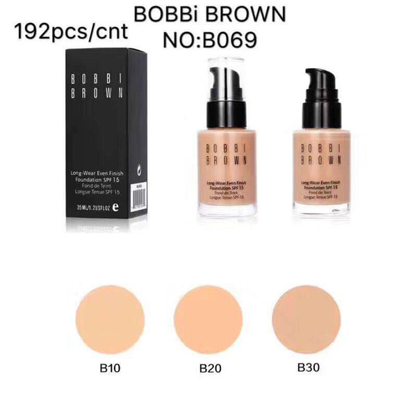 Liquid Foundation Long-Wear Even Finish Foundation SPF 15 longue Tenue 35ML Professional Makeup Foundation Primer Liquid Concealer