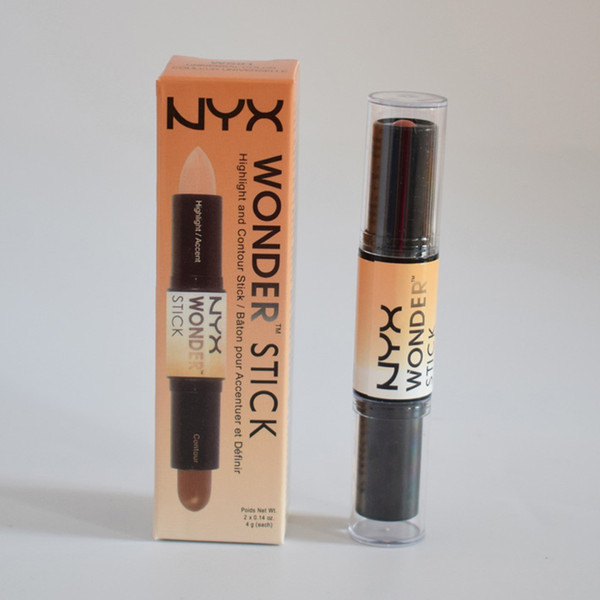 NYX Wonder Stick concealer Highlighter Contour Stick Foundation Face makeup Double-ended Contour kit 4 Colors Light Medium Deep Universal