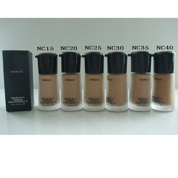 Waterproof Makeup Face Mineralize Moisture Foundation Brighten Liquid Foundation Spf15 30ML NEW IN BOX with retail box DHL