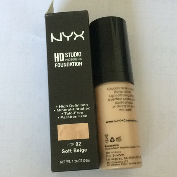 NYX HD Studio Photogenic Foundation Powder makeup primer 6 Colors NYX Liquid foundation Makeup Primer 36g makeup