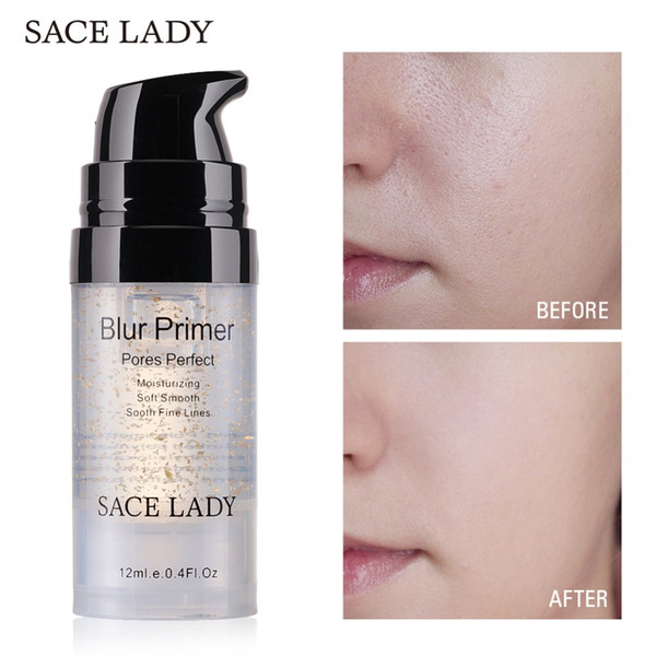 SACE LADY Foundation Primer Makeup Oil Control Matte Make Up Face Base Cream 24K Gold Professional Pores Moisturizing Cosmetic