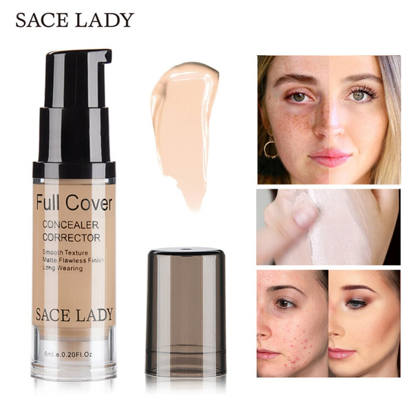 SACE LADY 6ml Concealer Makeup 8 Colors Full Cover Face Corrector Cream Waterproof Natural Make Up For Eye Dark Circles Cosmetic