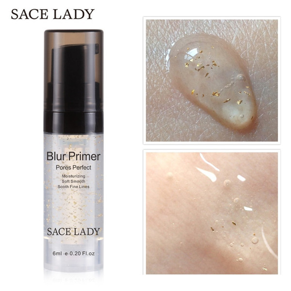 Sace Lady Pore invisible Blur Primer Makeup Base Face 24k Gold Foundation Primer Oil Control Professional Matte Make Up Pores Cosmetic