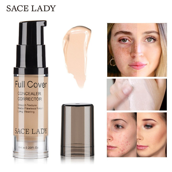 Sace Lady Concealer Cream Makeup 8 Colors Full Cover Face Corrector Cream Waterproof Natural Make Up For Eye Dark Circles Cosmetic