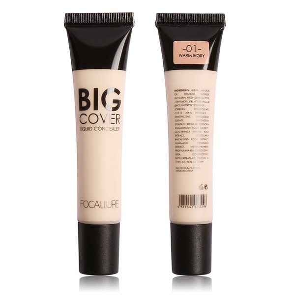 FOCALLURE Perfect Cover Face Concealer Cream 1pcs Pro Contour Makeup Liquid Concealer Makeup Foudantion Cream 24ml