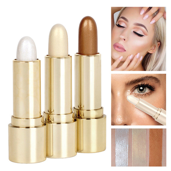 HANDAIYAN Glitter Highlighter Foundation Stick Contour Shimmer Makeup Pen 3D Face Cream Highlight Pencil Face Make Up