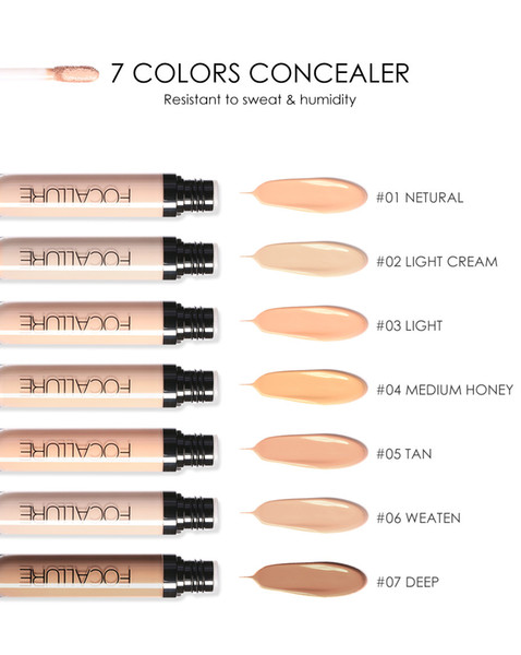 Focallure New Dark Skin Face Contour Concealer Cosmetics Waterproof Color Corrector Liquid Foundation Focallure Brand Concealer Makeup