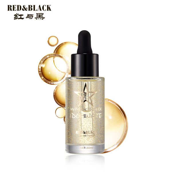 Red&black Professional 24k Rose Gold Elixir Makeup Primer Anti-aging Moisturizer Face Care Essential Oil Makeup Base Liquid