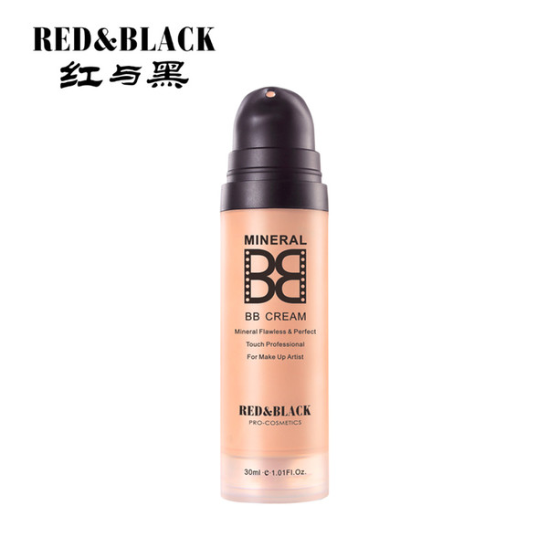 Red&Black Mineral Flawless BB Cream Moisturizer Oil-control Waterproof Long-lasting BB cream for face makeup cosmetic 30ml