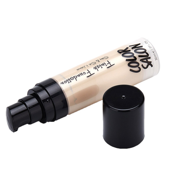 Color Salon Full Cover Liquid Foundation Makeup Face Base Long Lasting Concealer Primer BB Cream Make Up Cosmetics 30ml