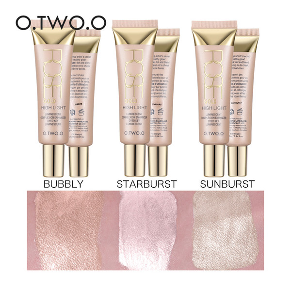 O.TWO.O Face Highlighter Long Lasting Waterproof 3 Color Cream Highlighter