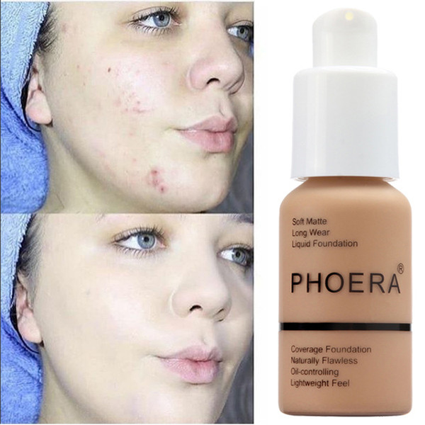 2019 New 30ML PHOERA Mineral Touch Concealer Facial Base Cream Brighten Moisturizer Face Liquid Foundation Makeup Primer