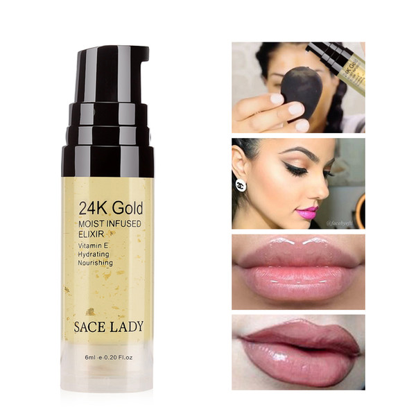 24K Gold Elixir Oil for Face Makeup Primer 6ml Professional Moisturizing Make Up Base Foundation Primer Pores Cosmetic/15ml