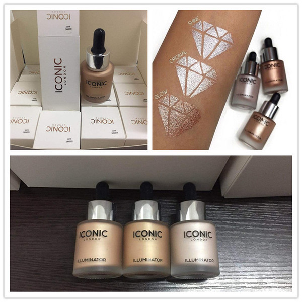 NEW AAA quality Iconic London Illuminator liquid Bronzers & Highlighters 3 colors original shine glow FREE shipping