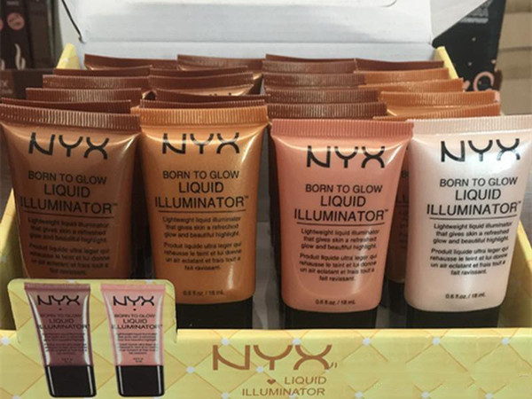 NYX Liquid Foundation Face Concealer Makeup Born To Glow Liquid Illuminator BB Cream Make Up Powder Cosmetics Skin Care 18ml