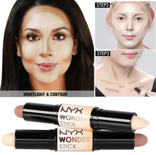 Double-ended Contour NYX Wonder Stick Foundation Hide Blemish Dark Circle Cream Concealer Base Liquid Contouring Camouflage Cosmetics Brand