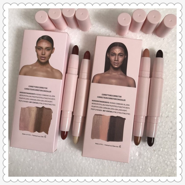 Free BEAUTY Highlighters sticks contours Stick contours brush Cream Contour Kim Kardashian 2 in 1 Makeup Set