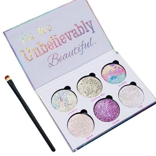 Free Shipping by ePacket Love Luxe Beauty Fantasy Palette Makeup You Are Unbelievably Beautiful highlighters Eyeshadow 6 Colors Free Brush