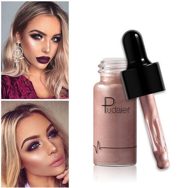 Pudaier 12 Colors Liquid Highlighter face makeup Brightener Shimmer Shine Lips Face Glitter Face Cosmetic Cream Glow Kit DHL free shipping