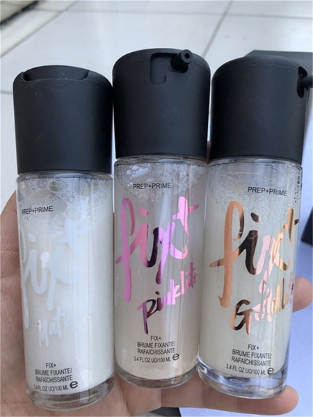 3pcs Prep + Prime Fix Matte Fix Goldlite Fix Pinklite Shimmer Setting Spray Best Quality Longlasting Moisturizing Primer 100ml