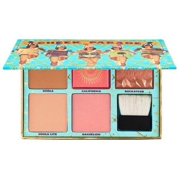 Top Quality ! CHEEK PARADE Blush Bar Spring Blush Limited Edition Highlighter Contour makeup powder blush Palette + Brush