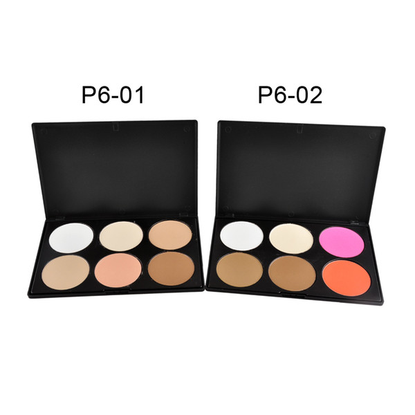 Professional 6 Colors Blush Trimming Set Makeup Contour Blusher Face Powder Palette Foundation Make-up Palette Comestics Concealer 0605071