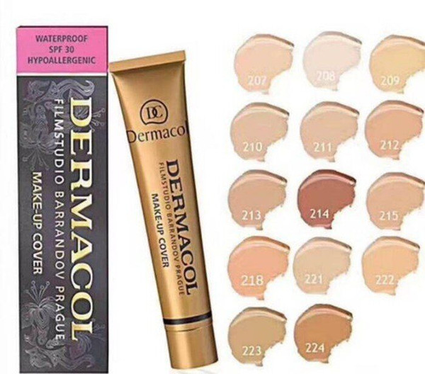 Hot Sale Derma Concealer Makeup Extreme Cover Foundation Primer Gold Tube Professional Face Makeup Contour Base 14 Colors