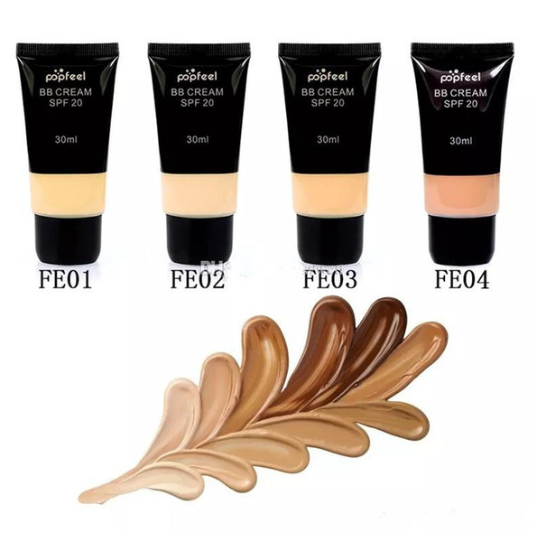 Popfeel Brand Face BB Cream CC Cream SPF 20 Liquid Concealer Foundation Makeup Waterproof Whitening Nude Primer Base Cosmetics