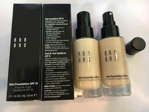 NEW Bob brown Skin Foundation Liquid bb cream concealer 30ml porcelain warm ivory sand color