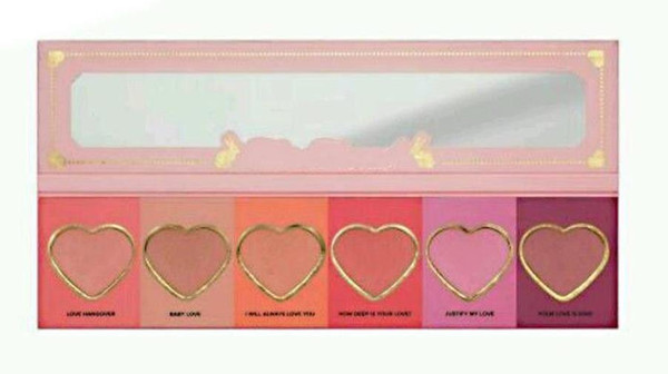 2016 High Quality Love Flush Long Lasting 16-hour Blush Wardrobe Palette SIX Shades DHL free shipping