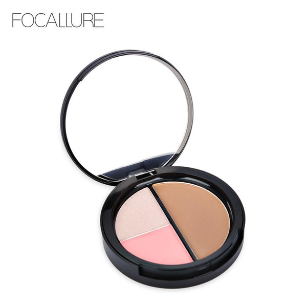 FOCALLURE Multifunctional Color Bronzing Powder with Blush Bronzer DHL free shipping