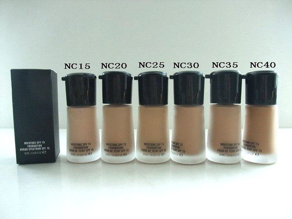 Makeup Face Mineralize Moisture Brighten Liquid Foundation Spf15 30ML 6 color ePacket Free shipping+GIFT