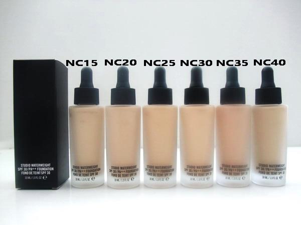 Promotion! HOT FACED makeup Studio Waterweight SPF 30/PA++ Foundation Fond de teint 30ML DHL Free shipping +GIFT