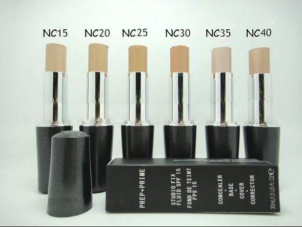 Makeup Face PREP+PRIME Studio Fix Fluid Spf 15 Concealer Foundation 30ml 6 colors DHL Free shipping+GIFT