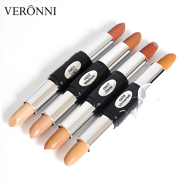 Best selling VERONNI repair capacity stick high light silhouette face concealer pen makeup explosion model double head concealer