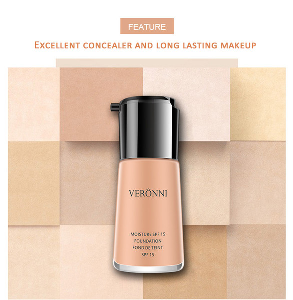 Best selling Makeup VERONNI Light Innocent Liquid Foundation Beauty Moisturizing Concealer Brightening Foundation Cream 30g